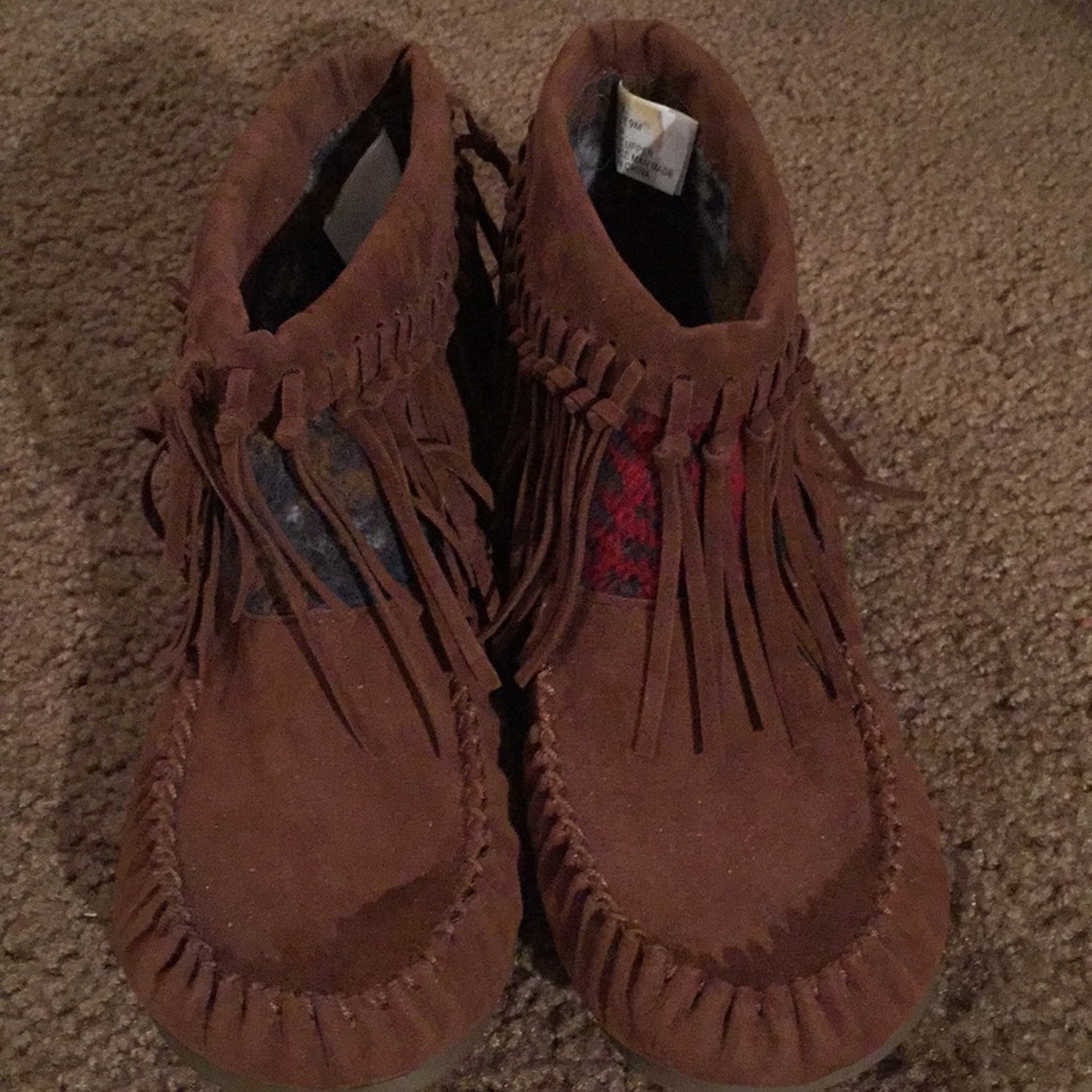 Brown Leather Moccasins